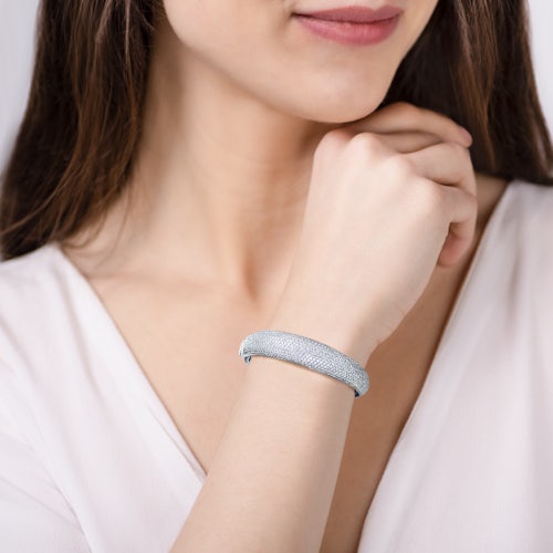 Bransoletka SAVICKI: białe złoto, diamenty